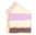 Click on the cake slice to access the pretty cakes section.
