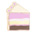 Click on the cake slice to acces the cake description lists.