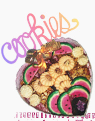 Decorative font and plate of cookies