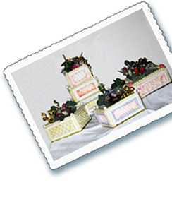 photograph of entire cake display